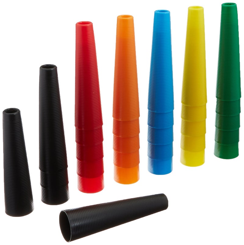 Sammons Preston Therapy Cones, Small, Set of 30 Colorful 7" Plastic Stacking Cones, Occupational & Physical Therapy, Non-Slip Rehab Tools for Hand-Eye Coordination, Upper Extremity Recovery Exercises